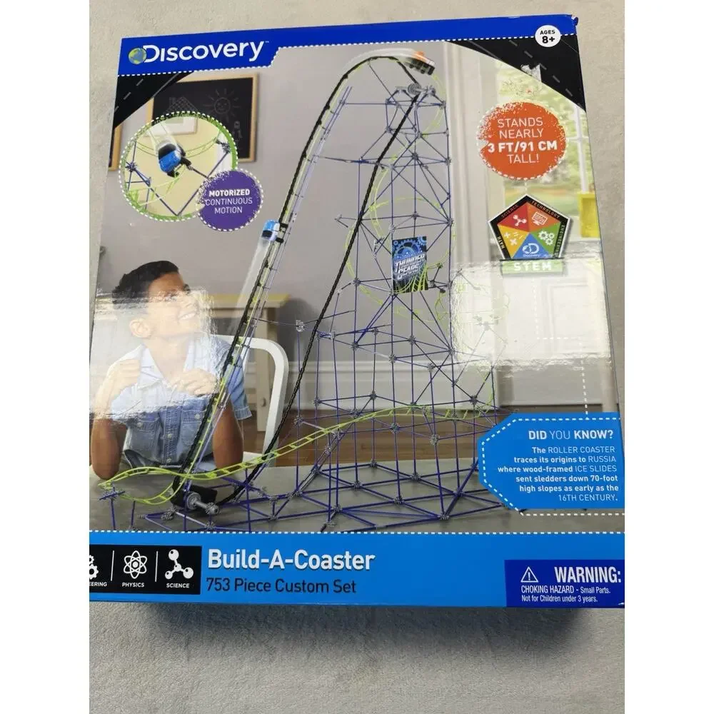 Discovery Build-A-Coaster 753 Piece STEM Roller Coaster Set NEW Sealed NIB